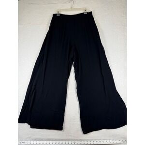 Tadashi Black Chiffon Wide Leg Palazzo Pants High Waist‎ Sheer Overlay Formal 12